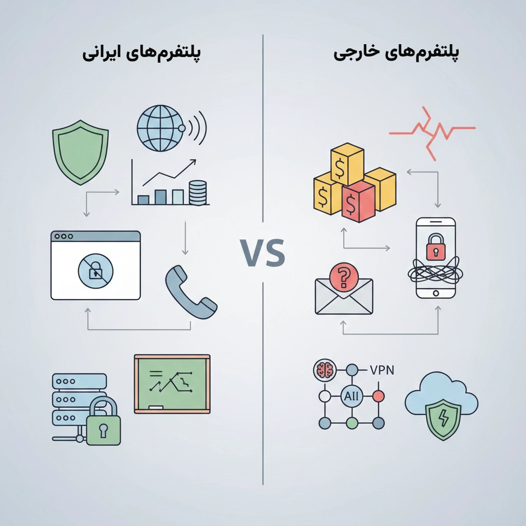 مقایسه وب کنفرانس ایرانی و خارجی از نگاه کاربردی